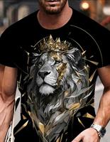 Herren T-Shirt mit 3D Löwenkronen Grafik – Elastisches Neu Bayern - Kötz Vorschau