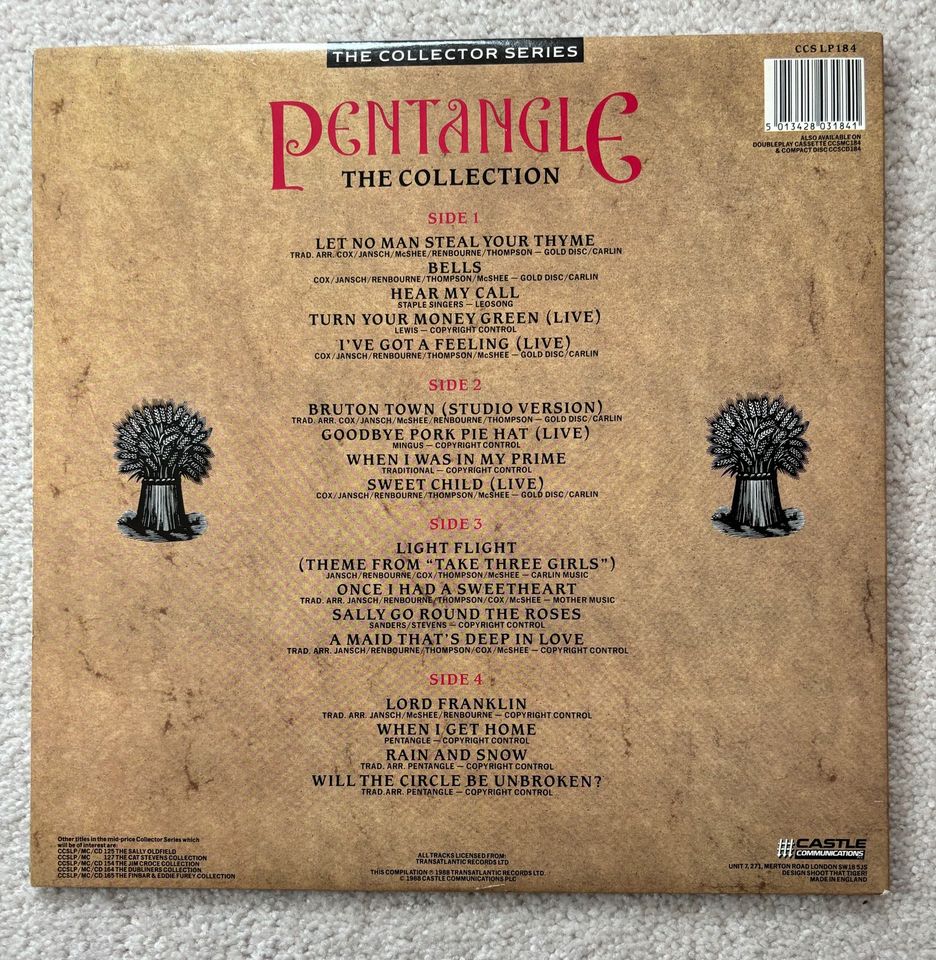 Doppel-LP, Pentangle, The Collection in München