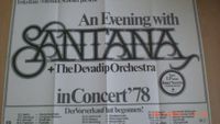 SANTANA 1978 Live Tourplakat Konzertplakat Poster Nordrhein-Westfalen - Hemer Vorschau