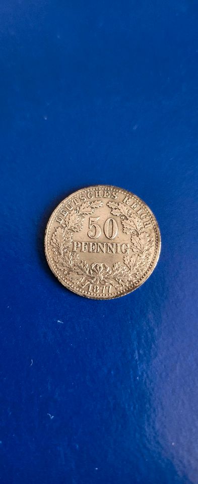 50 Pfennig Deutsches Reich Silber Münze in Sandau (Elbe)