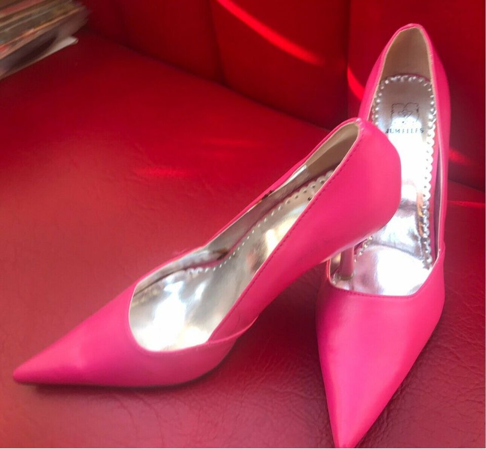 Jum Elles  tolle Leder Barbie Pumps in Pink 39 für  sexy Beine in Meine