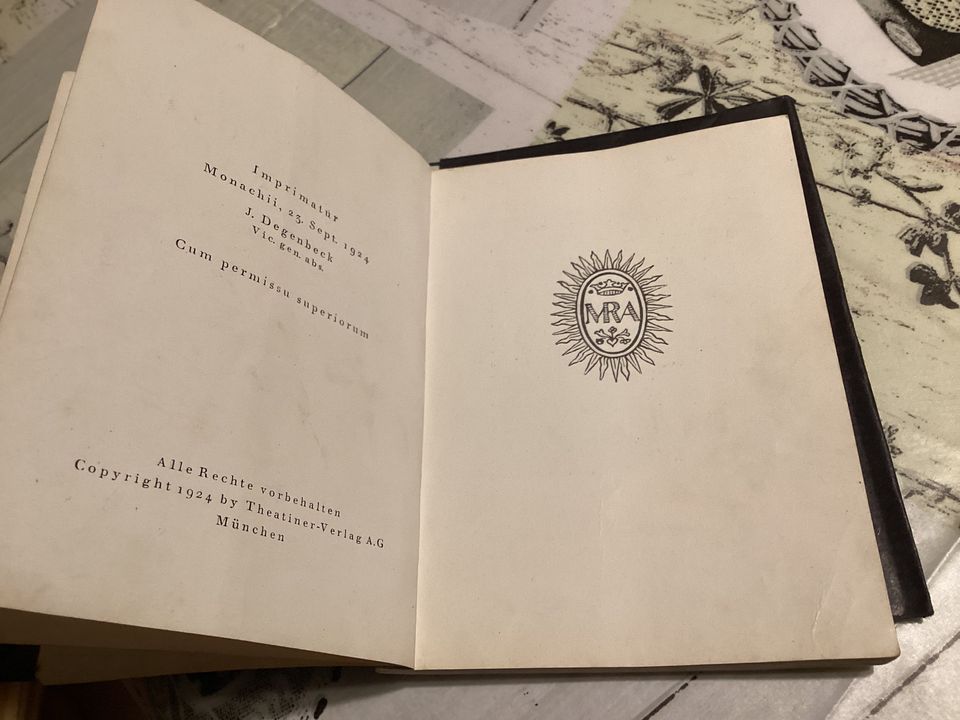 Taschenbuch von 1924, „ die allerheiligste Jungfrau“ in Grafling