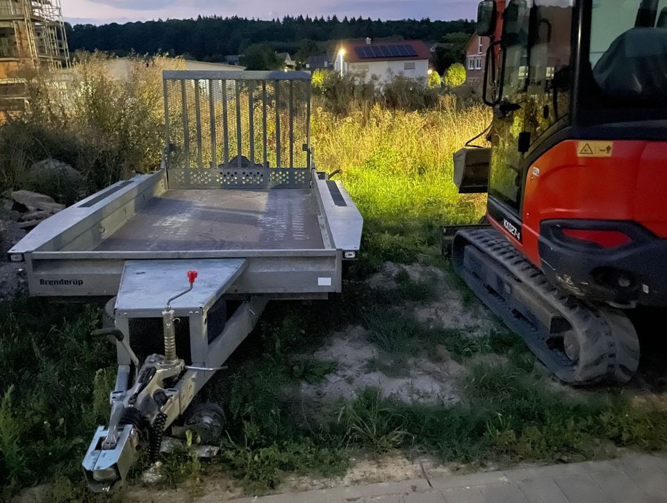 Anhänger für Baumaschinen 3,5t  zu vermieten in Bad Rappenau