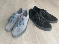 Wie neu! Halbschuhe Sneakers Leder schwarz grau Esprit Größe 37 Hessen - Idstein Vorschau