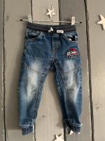 Blaue Jeans Gummibund Feuerwehr Topomini Gr. 92 Niedersachsen - Sehnde Vorschau