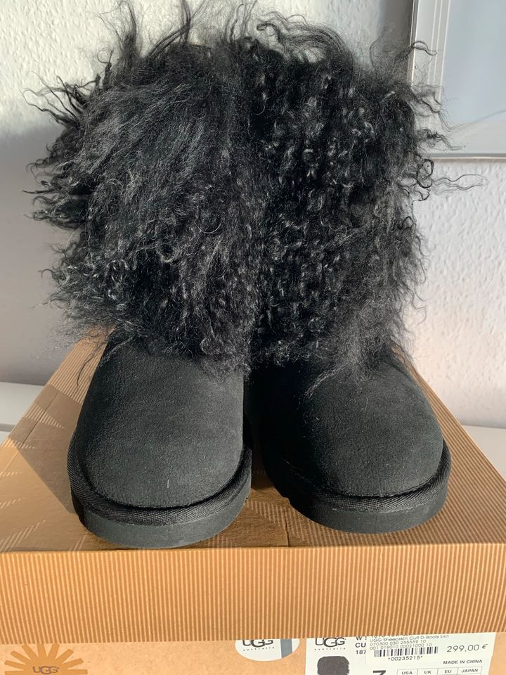 Ugg Australia Lammfell Sheepskin Cuff Boot schwarz Gr 38 in Köln Vogelsang