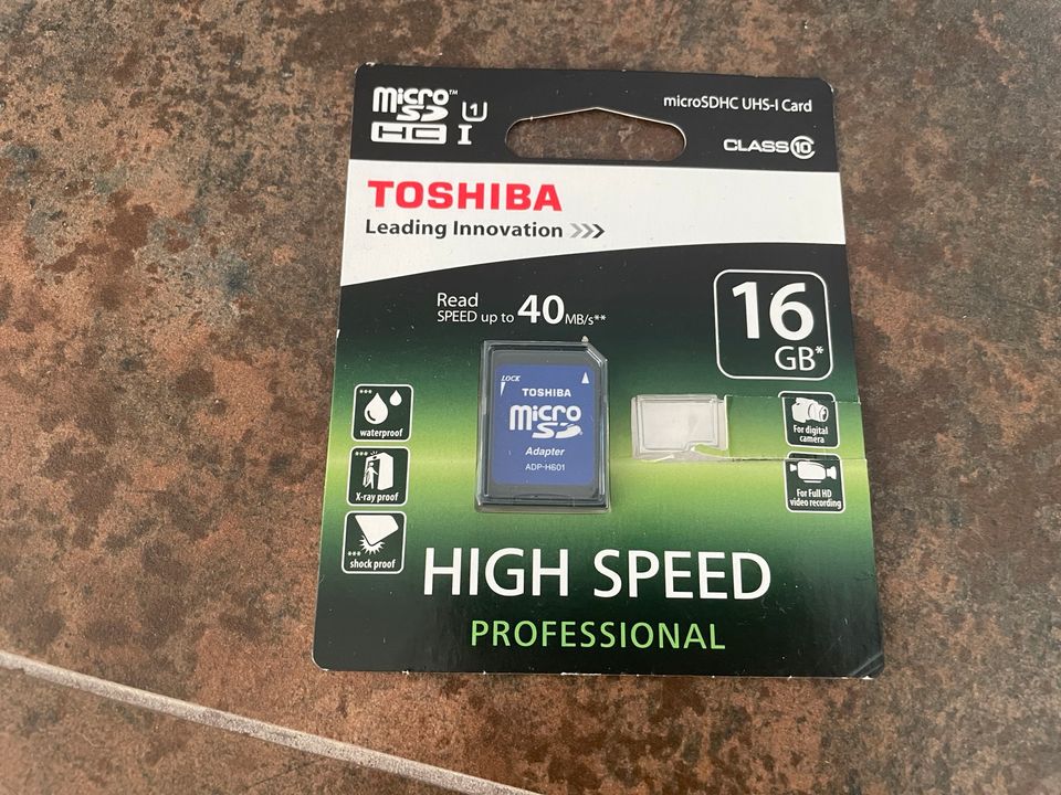 Toshiba micro SDHC UHS-I Card 16GB in Perleberg