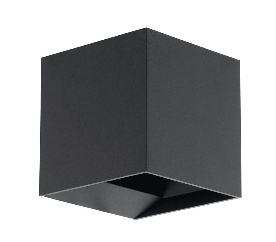 LED-Wandleuchte Calpino Aluminium - 2-flammig - Schwarz in Haiger