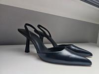 Schwarze High Heels Slingbacks Slingpumps ausgestellter Absatz Nordrhein-Westfalen - Rees Vorschau