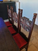 6 Holzstühle und Tisch mit Fräsungen Niedersachsen - Zetel Vorschau