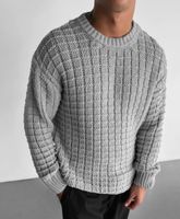 OVERSIZE GRID KNIT SWEATER - GREY Größe L Original verpackt Nordrhein-Westfalen - Löhne Vorschau