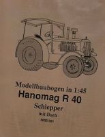 NEU+OVP: Modellbaubogen Hanomag R40 Schlepper mit Dach in 1:45 Frankfurt am Main - Bornheim Vorschau