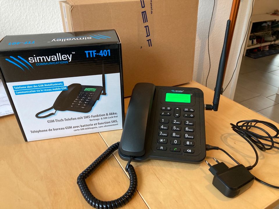 Simvalley GSM-Tisch-Telefon mit SMS-Funktion/Akku in Frechen