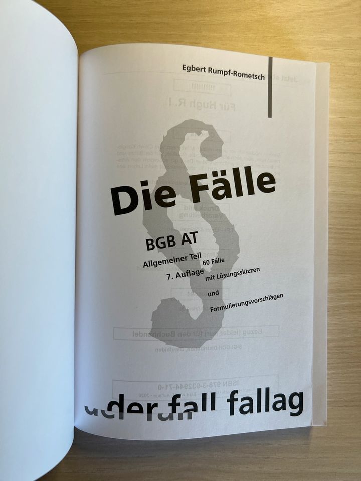 Die Fälle BGB AT Allgemeiner Teil 7. Auflage 60 Fälle mit Lösung in OT Weiher