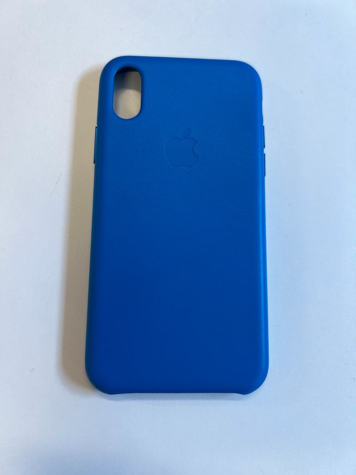 Iphone X Original Blue Leather Case in Bergneustadt