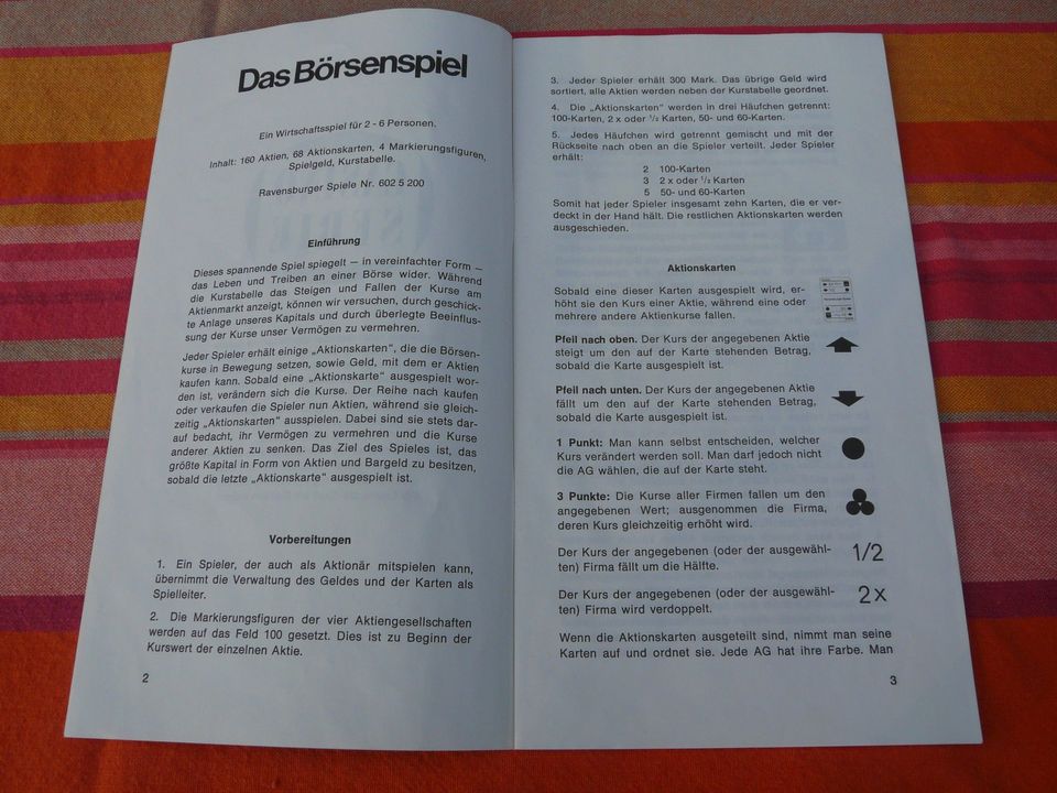 Das Börsenspiel, Ravensburger 1972, Spiel um Wirtschaft, Börse, A in Hatten