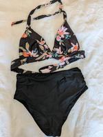 Cupshe Highwaist Bikini, schwarz, Blumen, gr. L/ 42/44 Dresden - Blasewitz Vorschau
