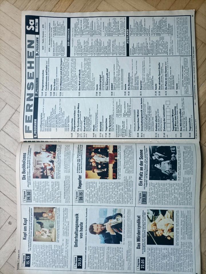 Programmzeitschrift TV Hören und Sehen Nr. 33/1974 in Hannover