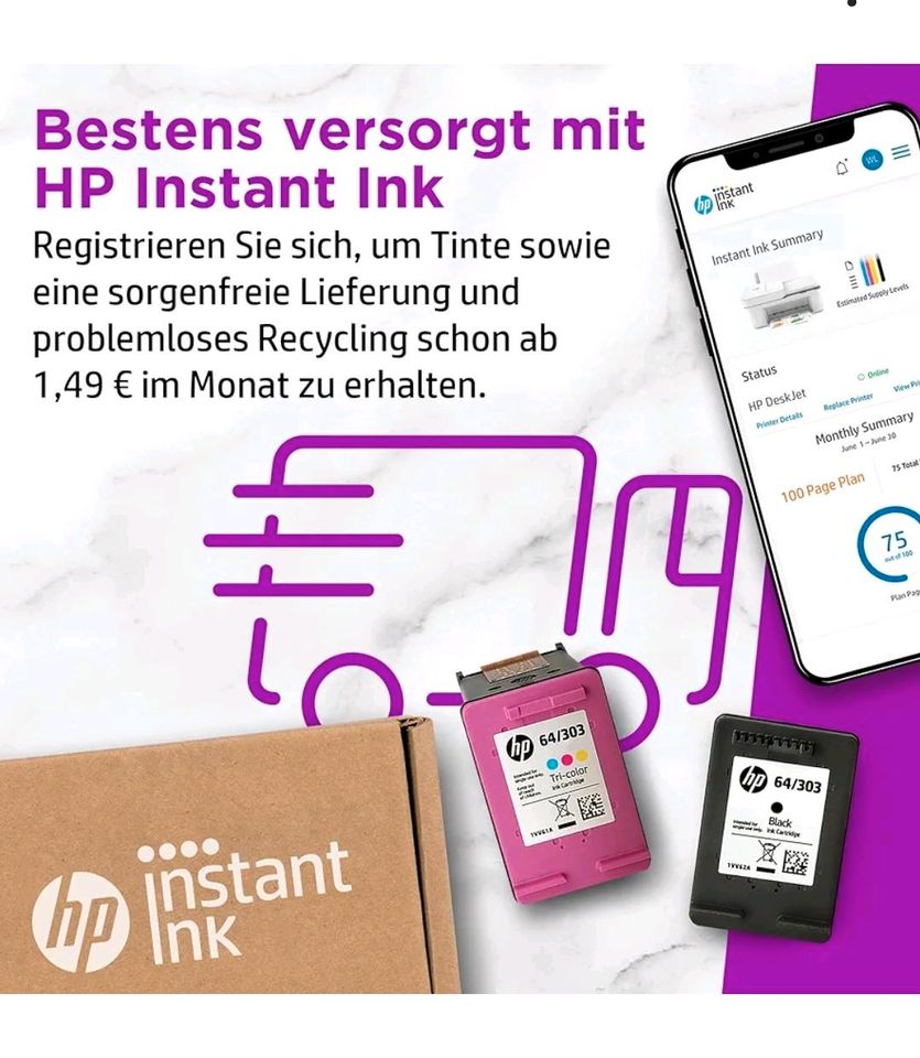 HP DeskJet 4120e Stampante Multifunzione, USB, 33.2 x 42.8 x 20 c in Burghausen