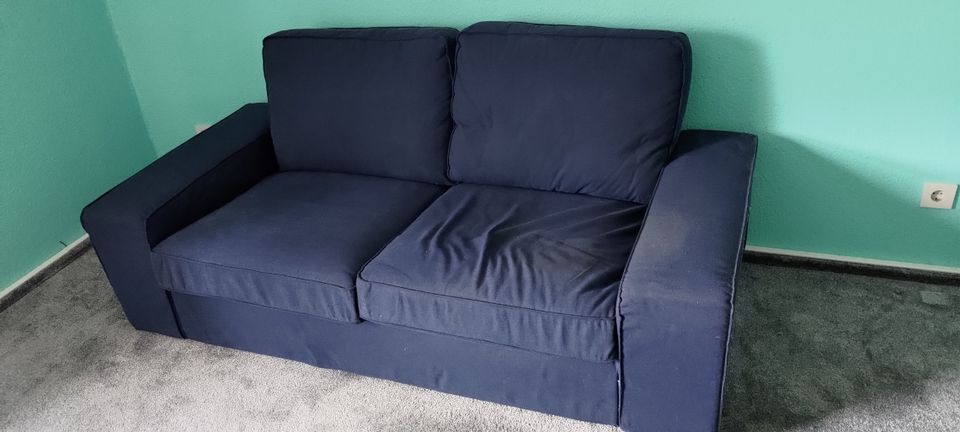 2er Sofa "Kivik" blau Couch in Marienhagen