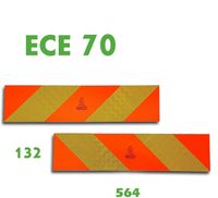 2 x Warntafel ECE 70.01 Aufkleber Reflektor 564 x 132 LKW SZM Saarland - Völklingen Vorschau