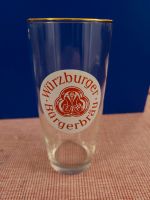 Altes Würzburger Bürgerbräu Bier Glas - Goldrand - 0,25l Hessen - Kronberg im Taunus Vorschau