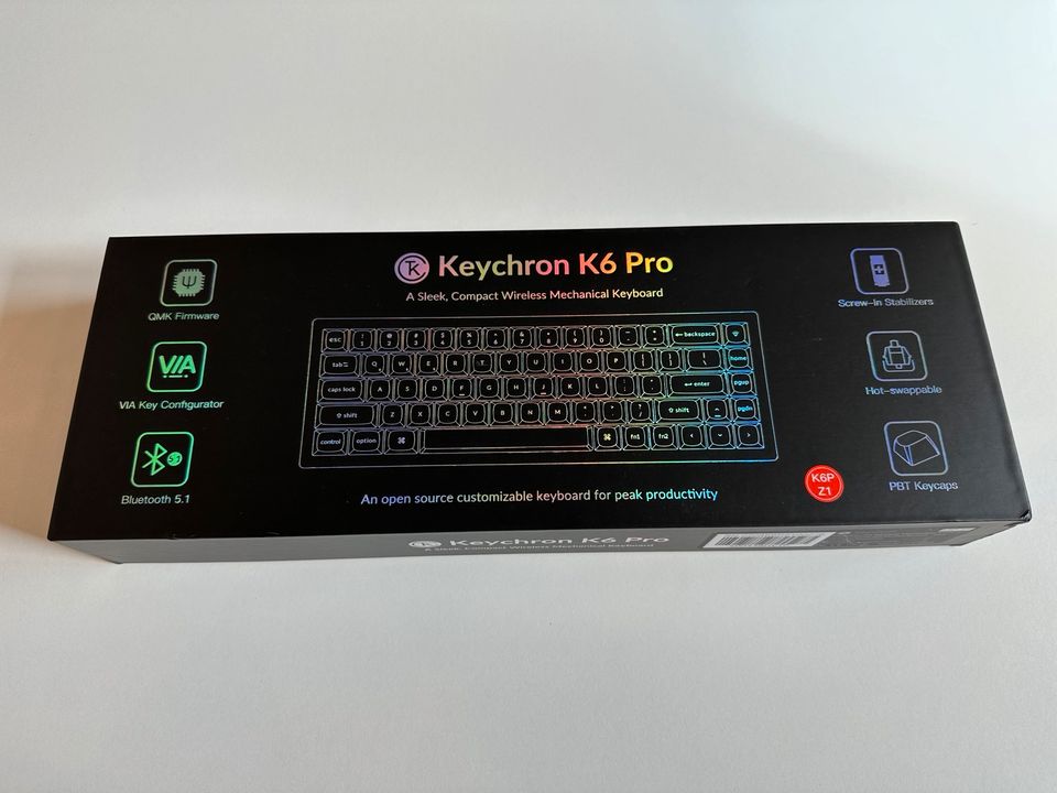 Keychron K6 Pro (Modded, siehe Beschreibung) in Lintig