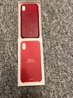 iPhone X Leather Case, rot, mit Gebrauchsspuren. Nordrhein-Westfalen - Lotte Vorschau