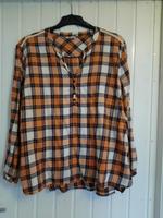 Bluse Tunika liberty women Gr. 48 orange beige schwarz kariert Hessen - Hadamar Vorschau