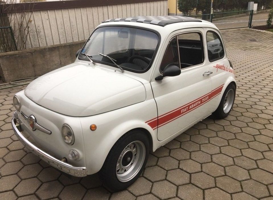 Hochzeitsauto Fiat 500 595 Abarth Replika Oldtimer Fotomotiv in Spalt