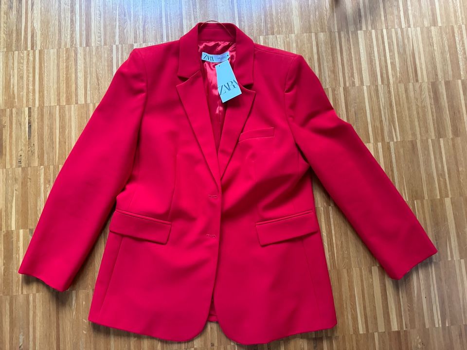 ZARA Damen Blazer rot XXL 42 44 NEU in Glienicke/Nordbahn