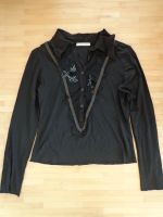 Langarm-Shirt, Kragen, schwarz, Made in Italy, Größe: S-M Hessen - Karben Vorschau