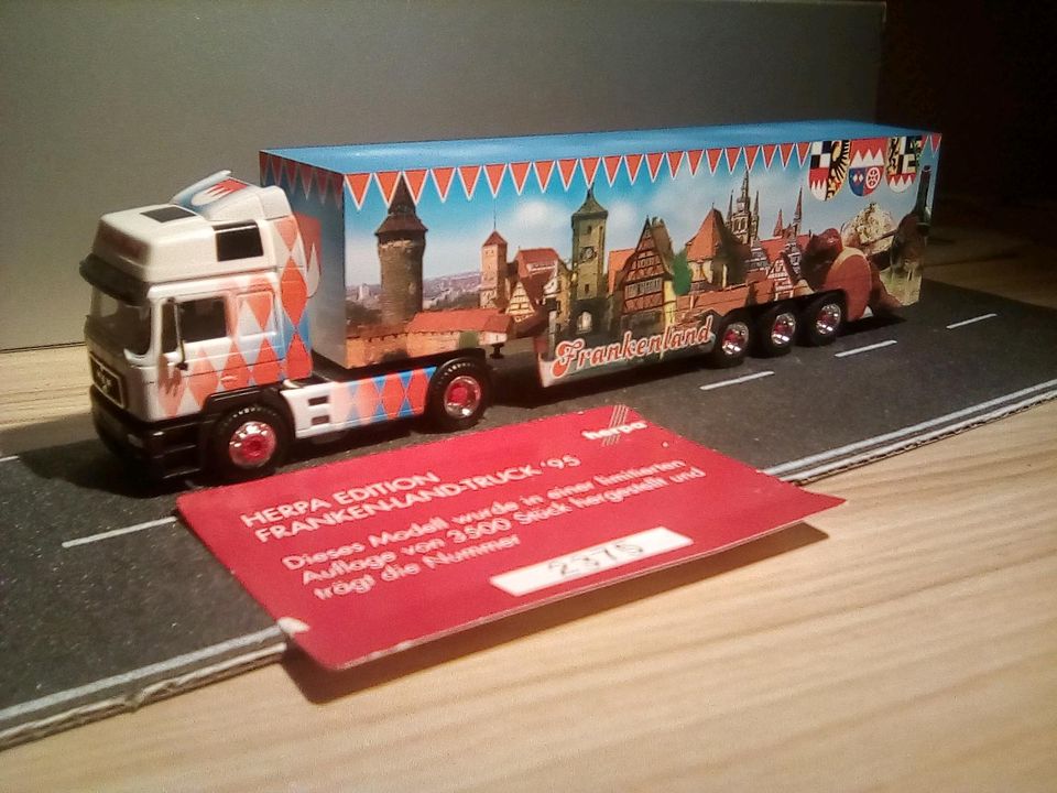 Herpa Lkw Man F90 Franken-Land-Truck 95 Limitiert in Leverkusen