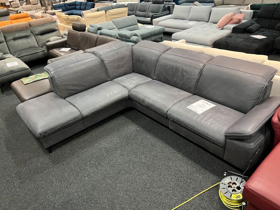 Ecksofa Polinova Echt Leder 1x Relax Motor Möbel UVP 4894€ in Alsfeld