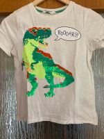 H&M cremefarbenes Dino T-Shirt wendepailetten Gr.134/140 Nordrhein-Westfalen - Büren Vorschau