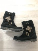 Stiefel Biker Boots schwarz Echtleder Wildleder von Catwalk Gr 40 Niedersachsen - Scheeßel Vorschau