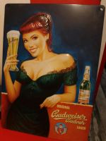 Blechschild Budweiser 21 x 30 Nr 3 Reklame Bier Frau Sammelschild Niedersachsen - Neustadt am Rübenberge Vorschau