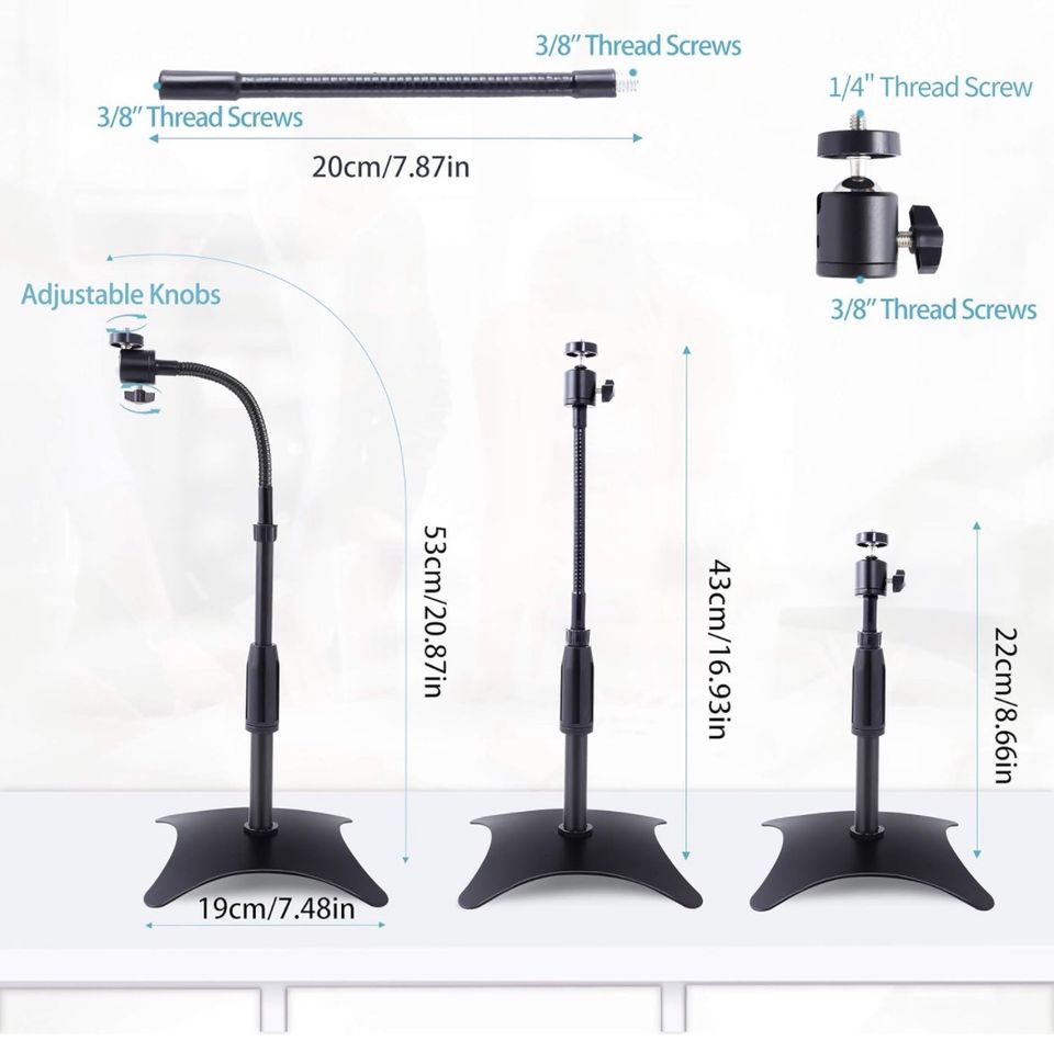 Oxendure Tischstativ Webcam Stativ mit Kugelkopf und Schwanenhals in Bielefeld