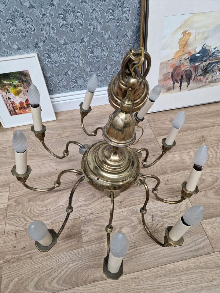 Kronleuchter | Deckenlampe | antik | Messing | retro | vintage in Hamburg