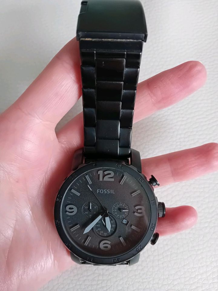 Fossil Uhr Herren schwarz Original in Langenfeld