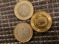 2 x 1 Euro Münze Fehlprägung malta 50 Cent Nordrhein-Westfalen - Burscheid Vorschau