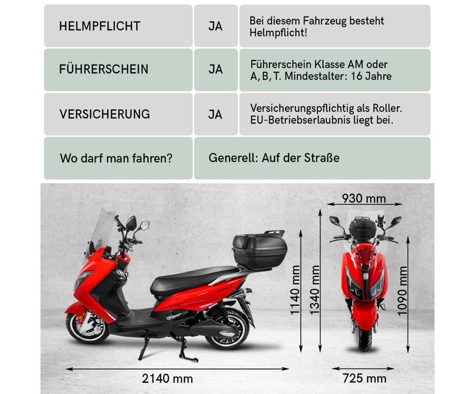 E-Scooter Maximus, MX2-45 - 45 km/h, 2 Lithium Akkus, 3000 Watt in Herzberg/Elster