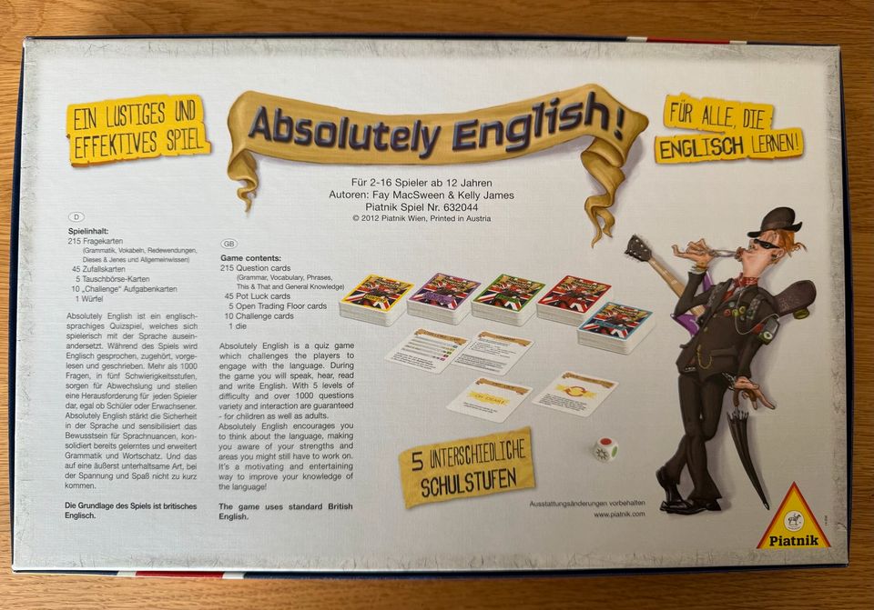 Absolutely English Brettspiel zum englisch lernen in Oerlenbach