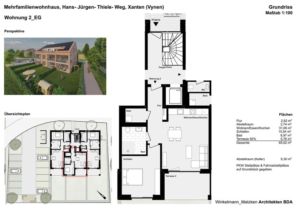 Eigentumswohnungen in Xanten-Vynen zu verk. WFL zw. 65m² u 101m² in Xanten