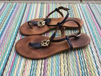 Italy Moda Sandalen Leder blau Gr.38 Zehentrenner Bayern - Schwarzenbruck Vorschau
