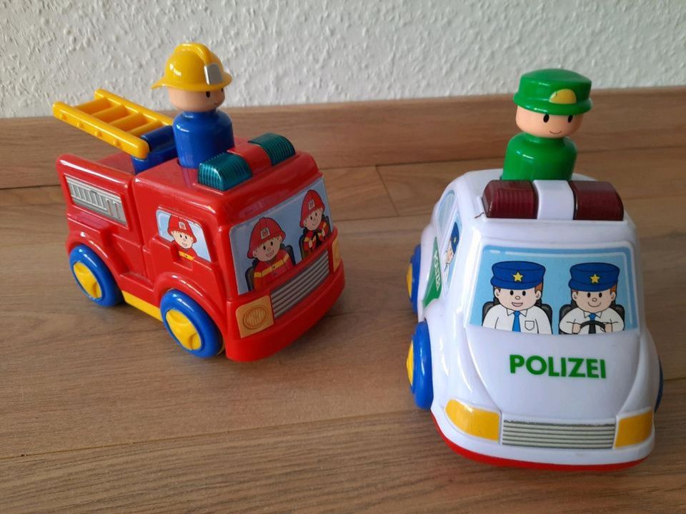 Großes Feuerwehr Polizei Set, HABA Spiel, Puzzle, Bücher, Autos in Bergisch Gladbach