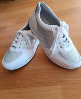 Weiß  - silberne Sneakers Gr.40 Sachsen - Haselbachtal Vorschau