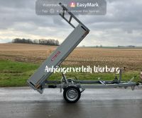 Vermietung Verleih PKW Anhänger Kipper Heckkipper 1500kg Nordrhein-Westfalen - Warburg Vorschau