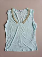 Fabiana Filippi Top Shirt V-Ausschnitt Gr. 40 L blau türkis Zara Hessen - Kassel Vorschau