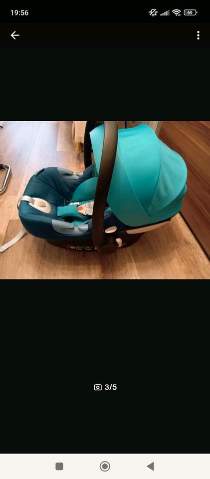 Cybex Aton M I-Size neuwertig mit Base Babyschale Maxi Cosi in Lindhorst